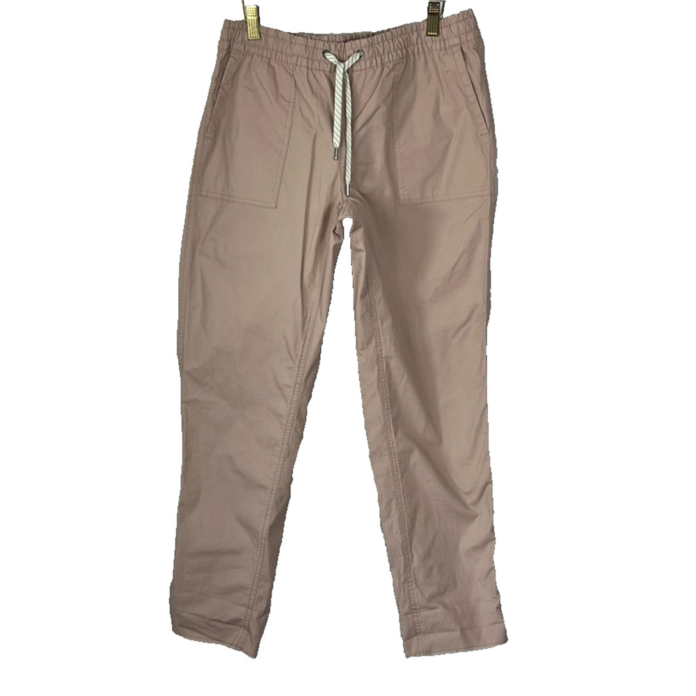 Vuori Pants Womens Size S Pink Ripstop Drawstring Pockets Pull On Organic Cotton